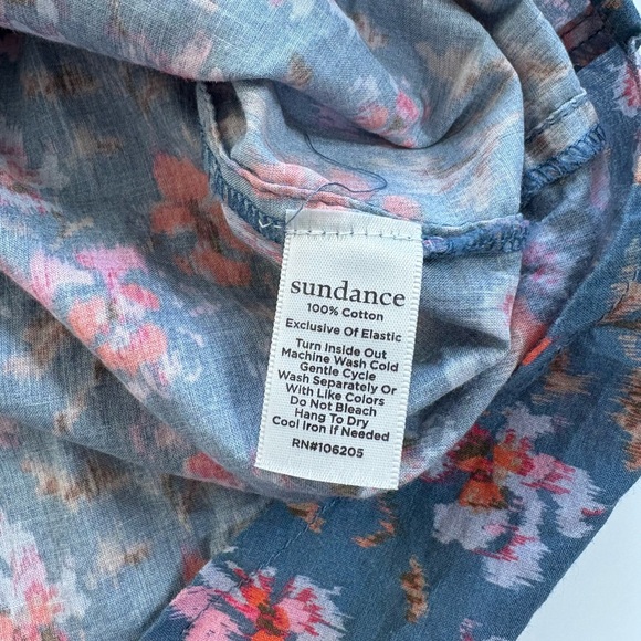 Sundance Floral Ruffle 3/4 Sleeve High-Low Top size Medium - Picture 4 of 7